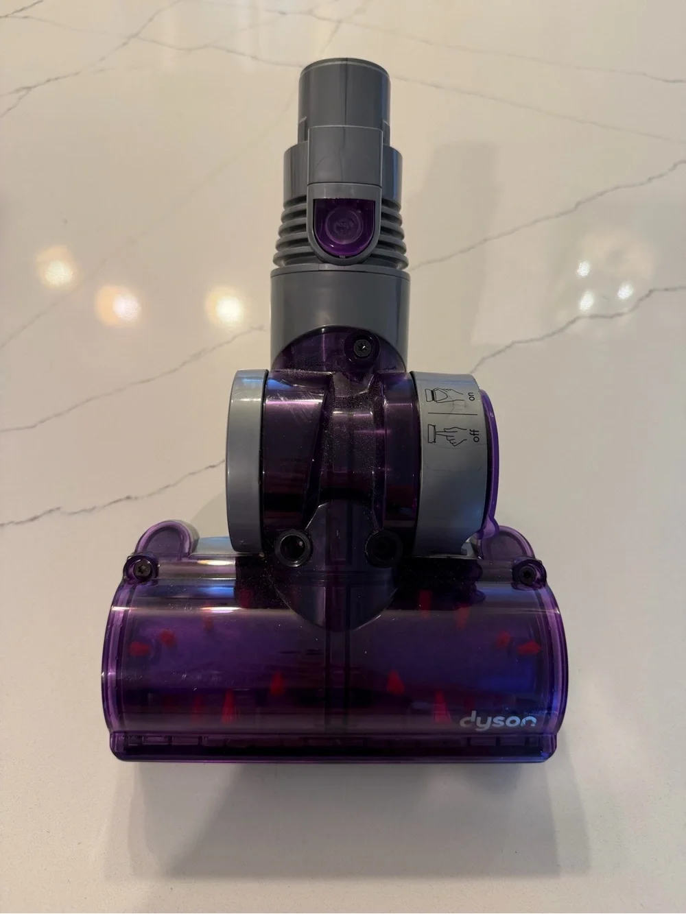 NWT Dyson OEM Mini Turbine Head Vacuum Attachment Tool - Purple/Gray (Brand New)